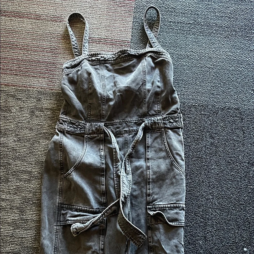 Free People Go West Utility Jumpsuit grey medium - Picture 4 of 8